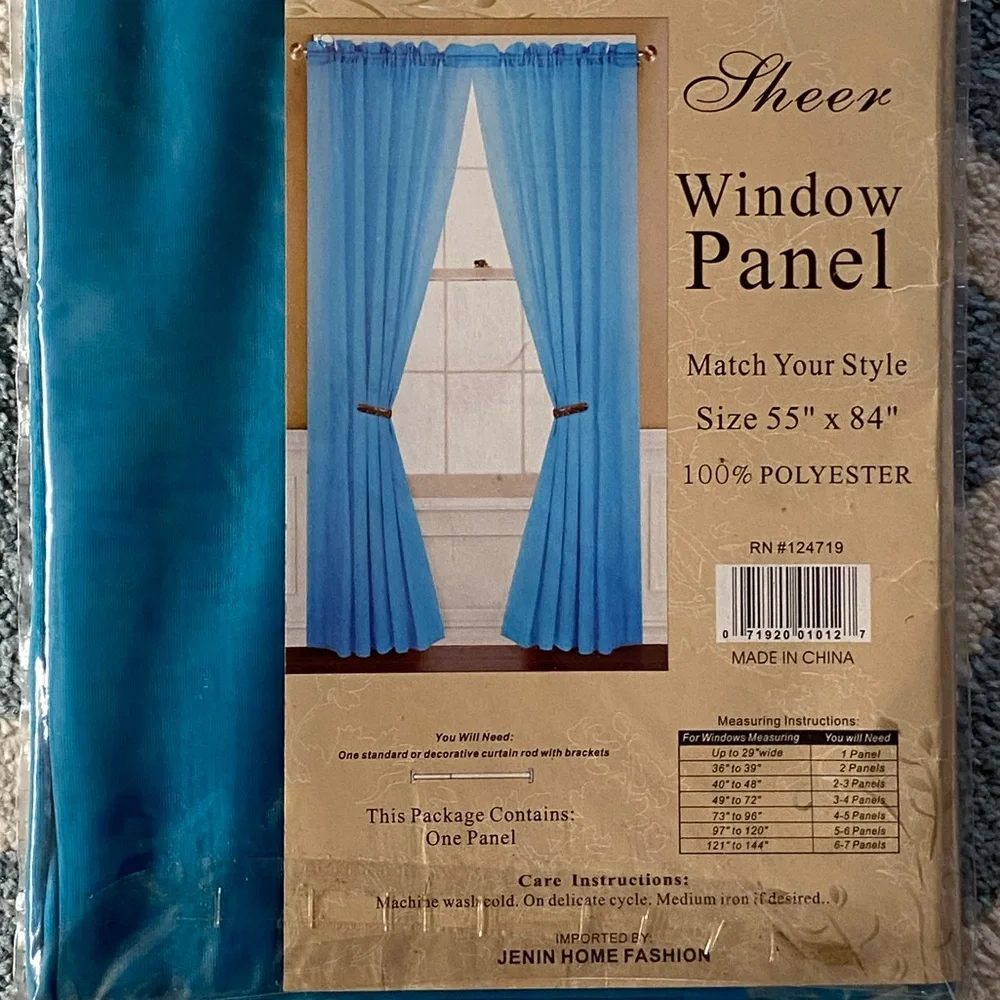 Sheer Blue Window Panel